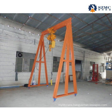 500kg Indoor Workshop Mini Small Portable Mobile Gantry Crane for Sale